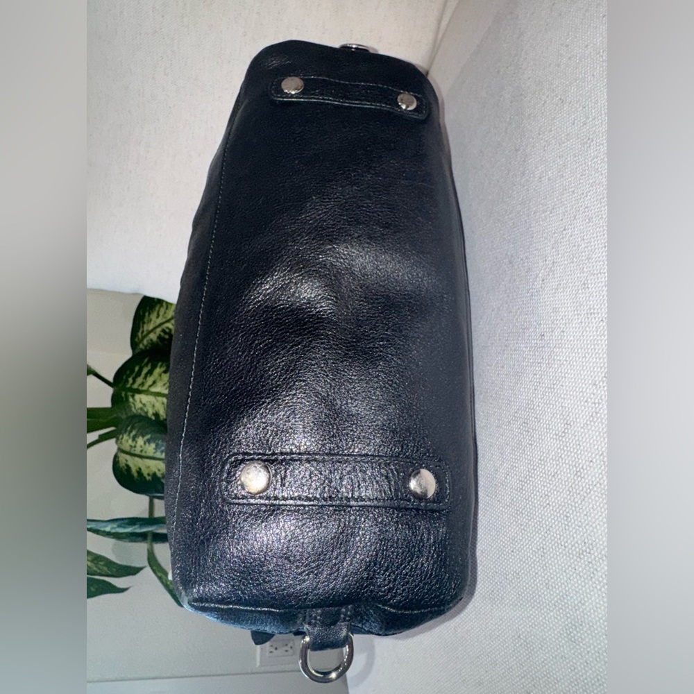 Coach Ashley Large Black Leather Two Way Satchel Shoulder Crossbody Bag #F15447 - Picture 12 of 17